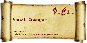 Vaszi Csongor névjegykártya